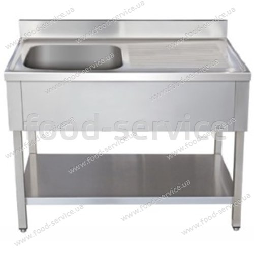 Стол-мойка слева Berg 1200х600х850 с полкой